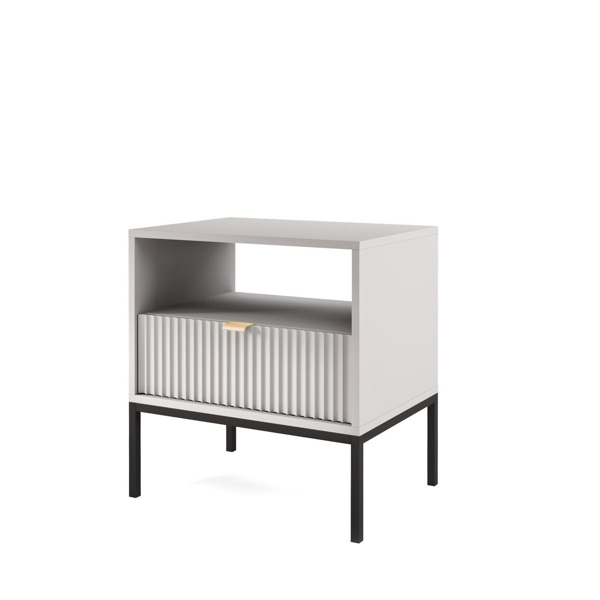 NACHTTISCH STELLARE 54/56/39 cm Grau - Grau, Holzwerkstoff (54/56/39cm) - MASSENO