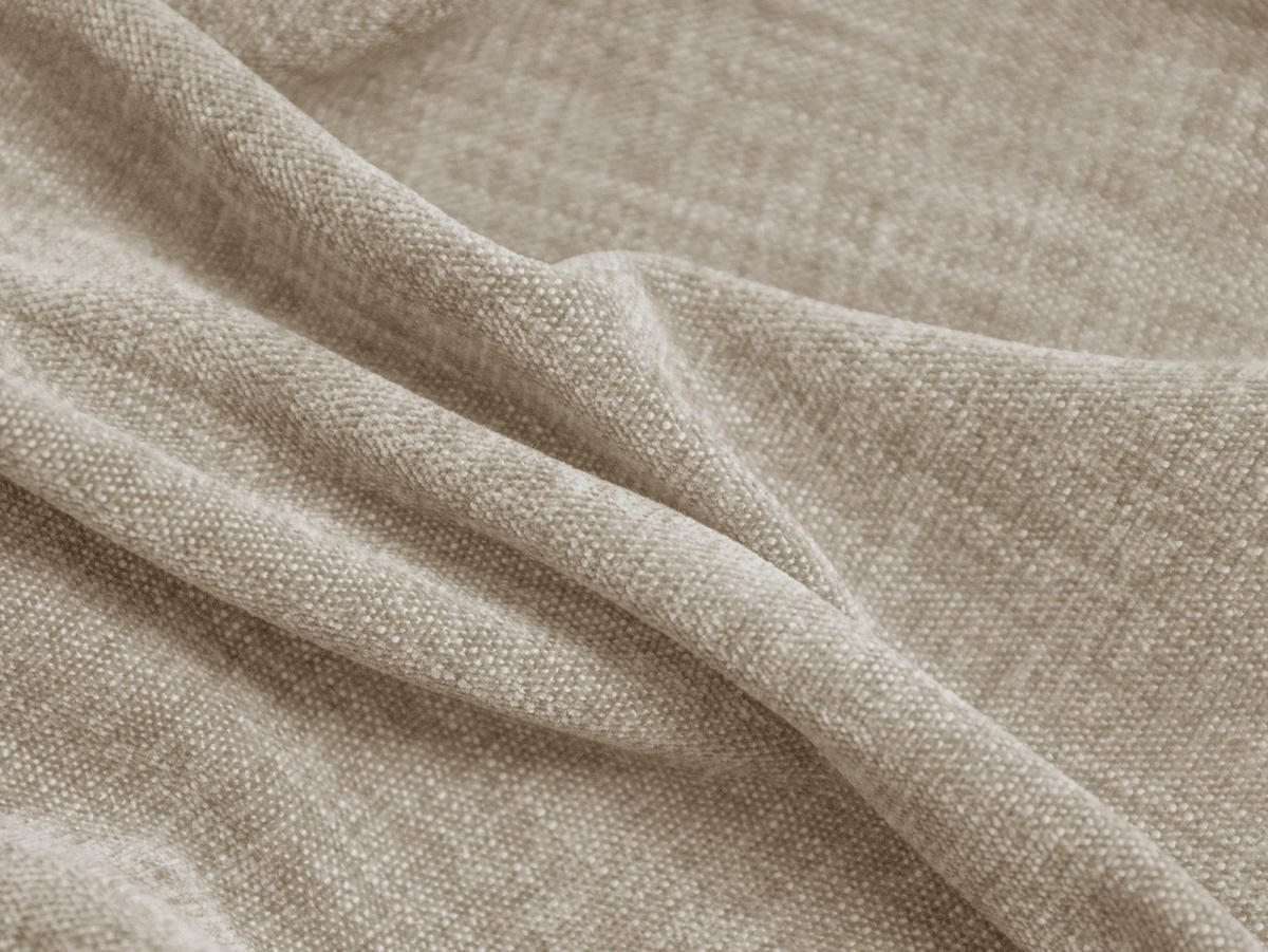ECKSOFA modular rechts Martina aus strukturiertem Stoff leichtes beige 3 Sitzplätze - Creme, Textil (176/332cm) - Micadoni