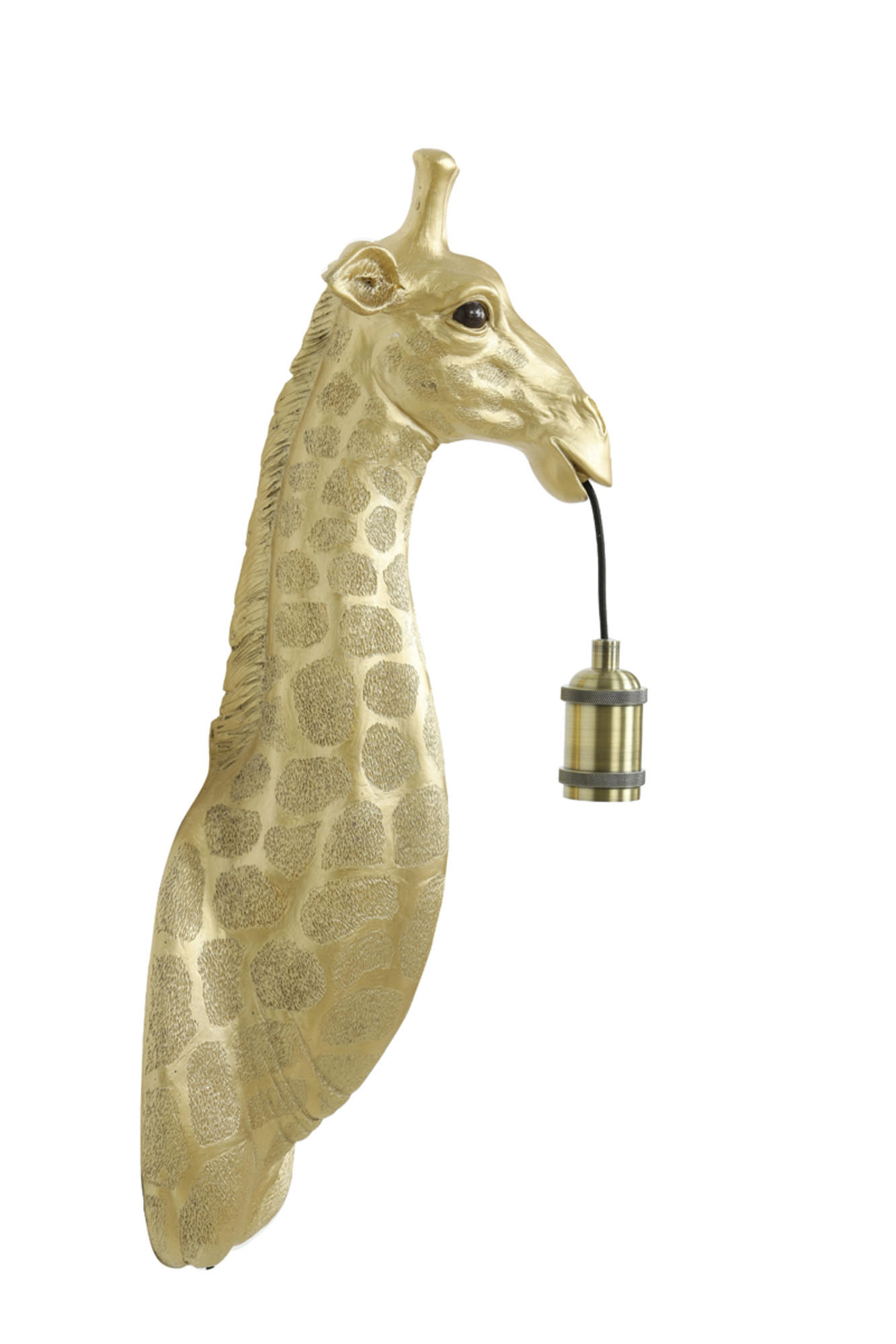 WANDLEUCHTE Giraffe Gold 20,5/19/61 cm - Goldfarben, Kunststoff (20.5/19/61cm) - Light & Living