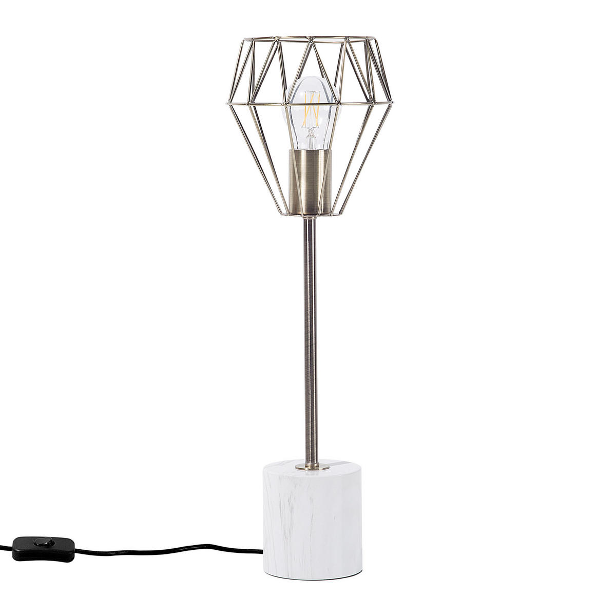 TISCHLAMPE Mooni 15/15/53 cm - Messingfarben, Metall (15/15/53cm) - Beliani