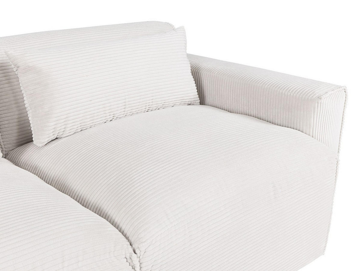 SOFA - 3 Personen - stoff - beige Velinor - Beige, Kunststoff/Textil (215/80/104cm) - Vente-Unique