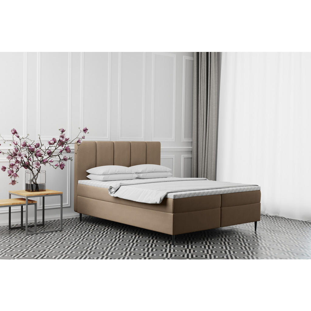 Thumbnail - Kaiser Möbel Boxbett, Cappuccino, Textil, H3, Höhe ca. 20 cm, einzeln stellbar, eckig, 180x200 cm, Schlafzimmer, Betten,...
