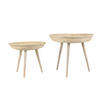 BEISTELLTISCH Colon Braun Ø56/48 cm 2er-Set - Braun, Holz (56/56/48cm) - Light & Living