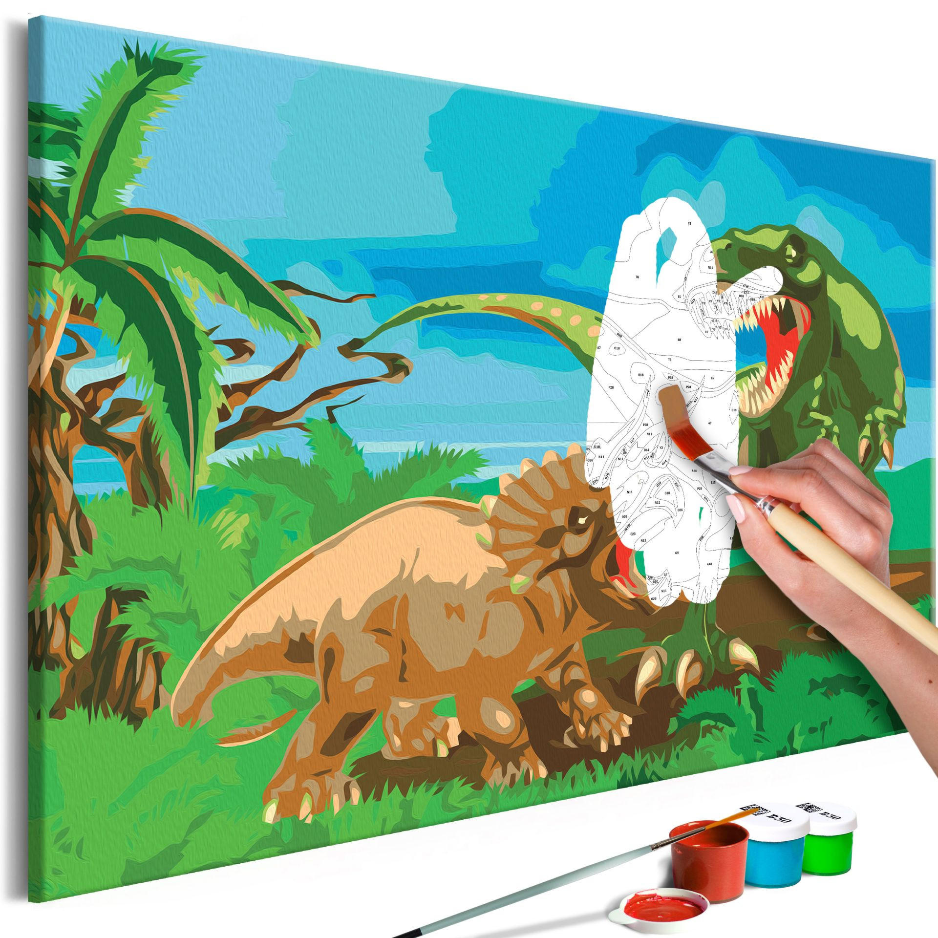 MALEN NACH ZAHLEN 50/40 cm - Multicolor, Textil (1.4/40cm) - KUNSTLOFT