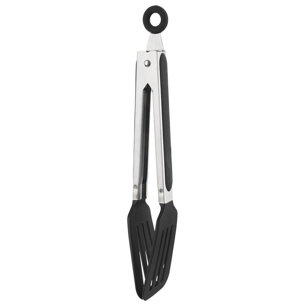 KÜCHENZANGE Stahl 26 cm - Silberfarben, Metall - Orion 