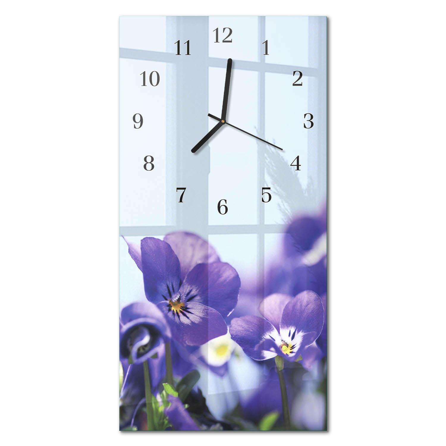 WANDUHR 60x30 cm - Paris - Lila, Glas (30/60/0.4cm) - TULUP