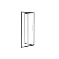 DUSCHWAND - 100 cm x 80 cm - metall - schwarz Toroni - Schwarz, Glas/Metall (100/195cm) - Vente-Unique