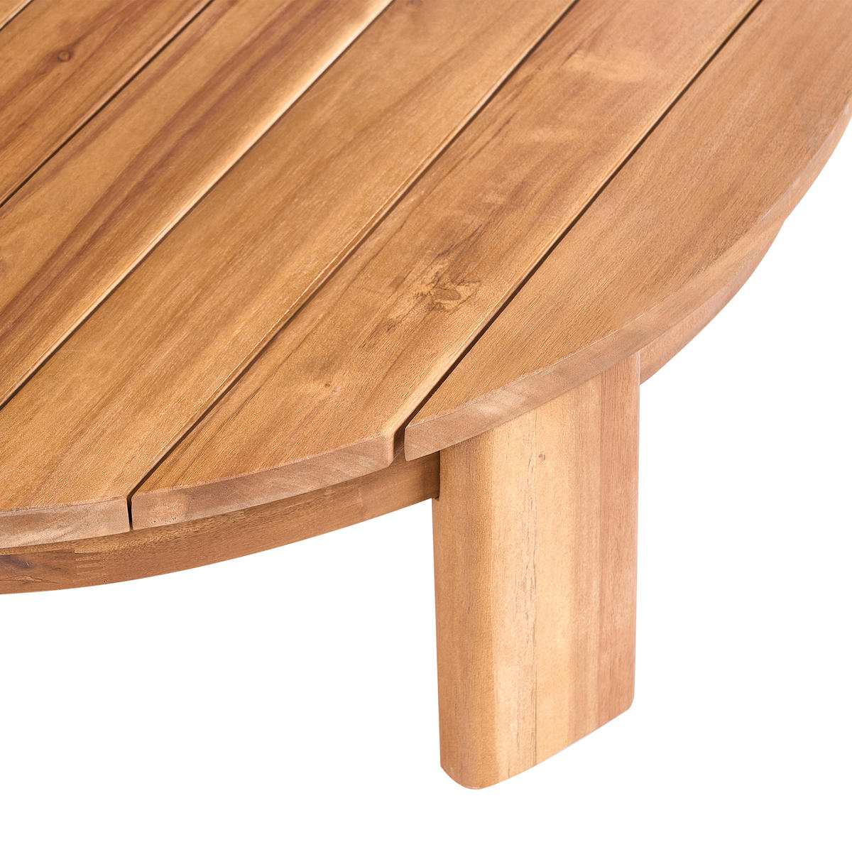 OUTDOOR-COUCHTISCH 135/90 cm Akazienholz Braun Arzello - Braun, Holz (135/90/24cm) - Beliani