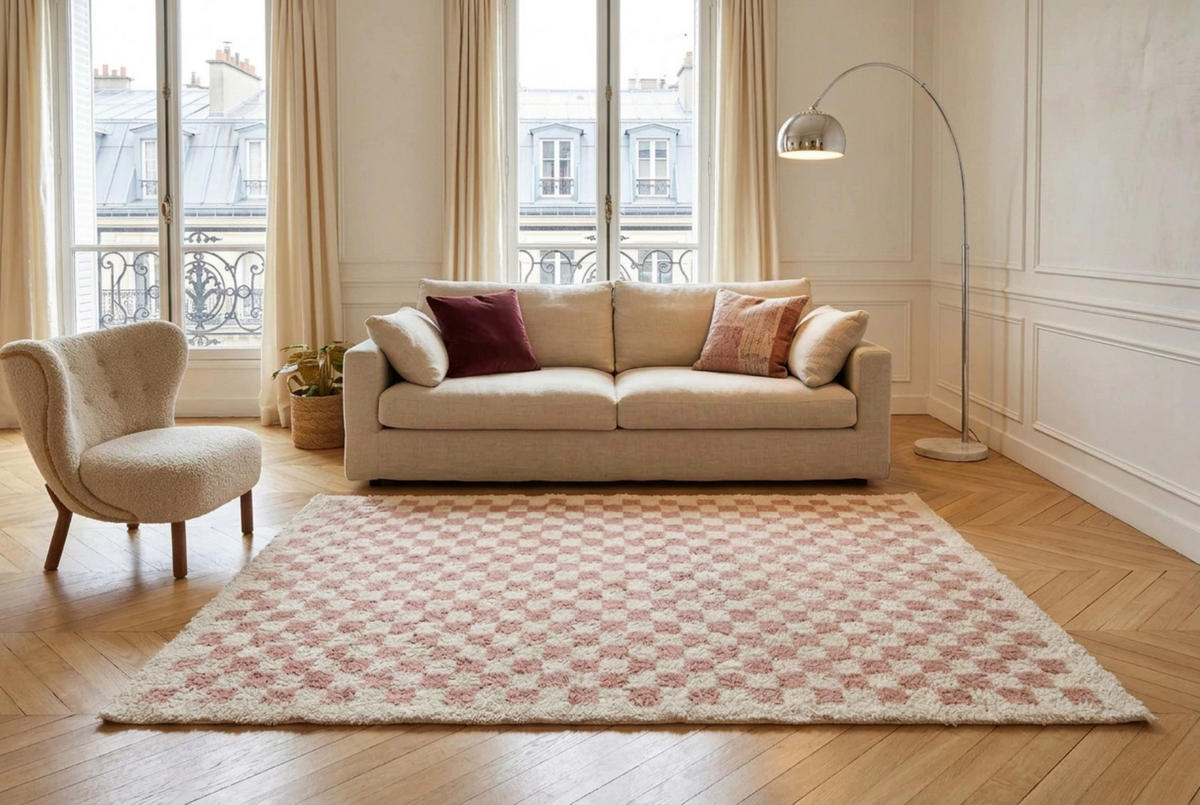 TEPPICH weich komfortabel Hochflor rosa - Pink, Textil (120/170cm) - AFK Living