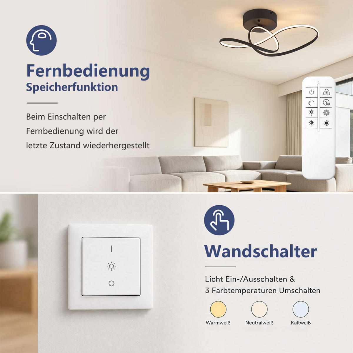 LED DECKENLEUCHTE Lyveth 41/19.5/16.5 cm - Schwarz, Kunststoff/Metall (41/19.5/16.5cm) - ZMH