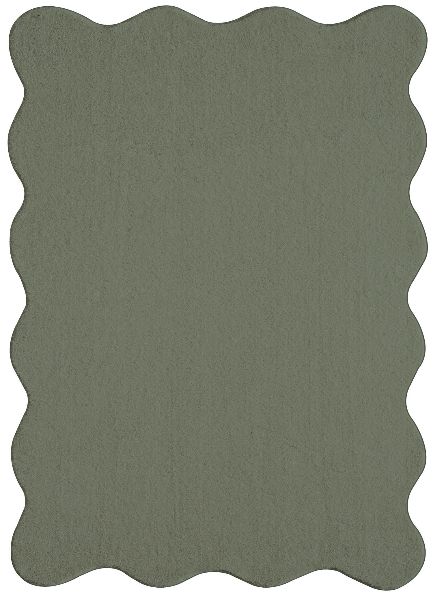 HOCHFLORTEPPICH Antirutsch Uni TIRSO Polyester Waldgrün 140 x 200 cm - Grün, Textil (140/200cm) - KADIMA DESIGN