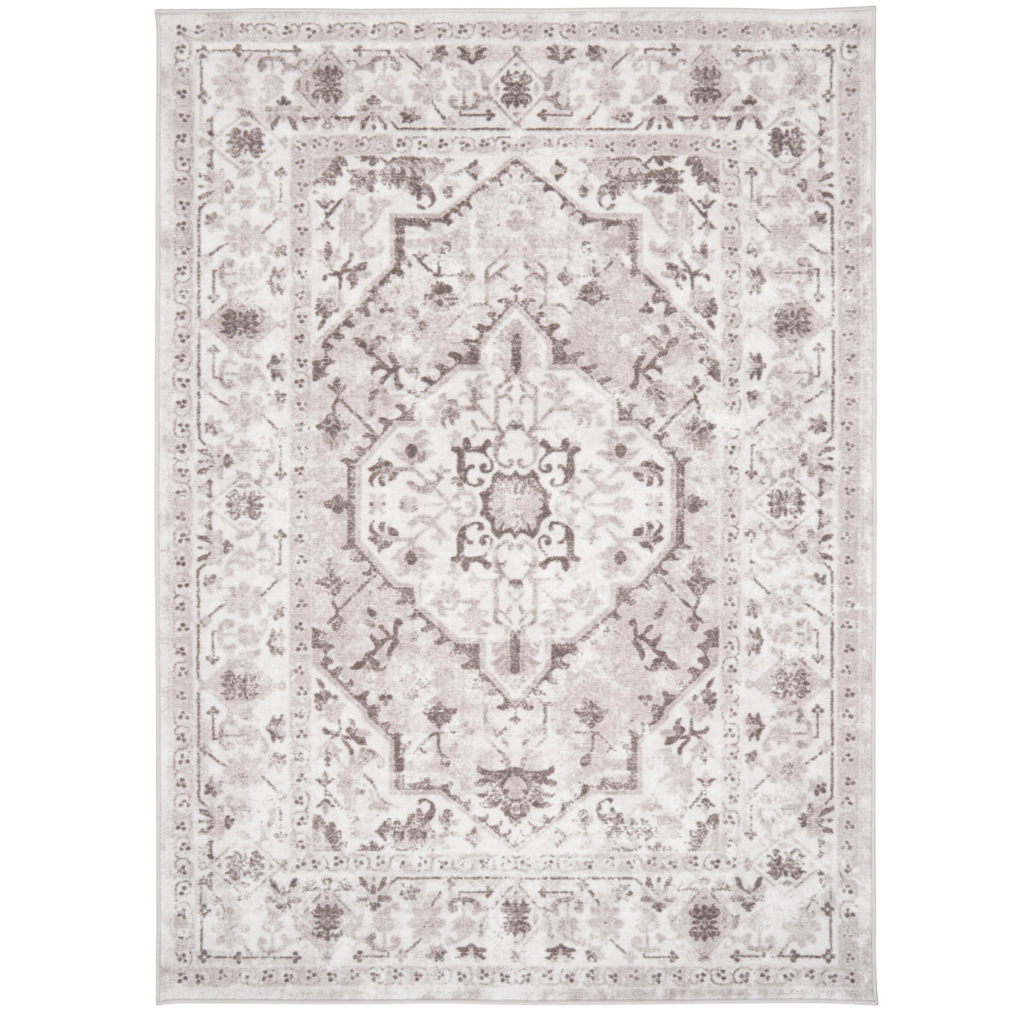 DESIGNER TEPPICH TAWIRA VINTAGE ORIENT BORDÜRE - Grau, Textil (140/200cm) - Pergamon