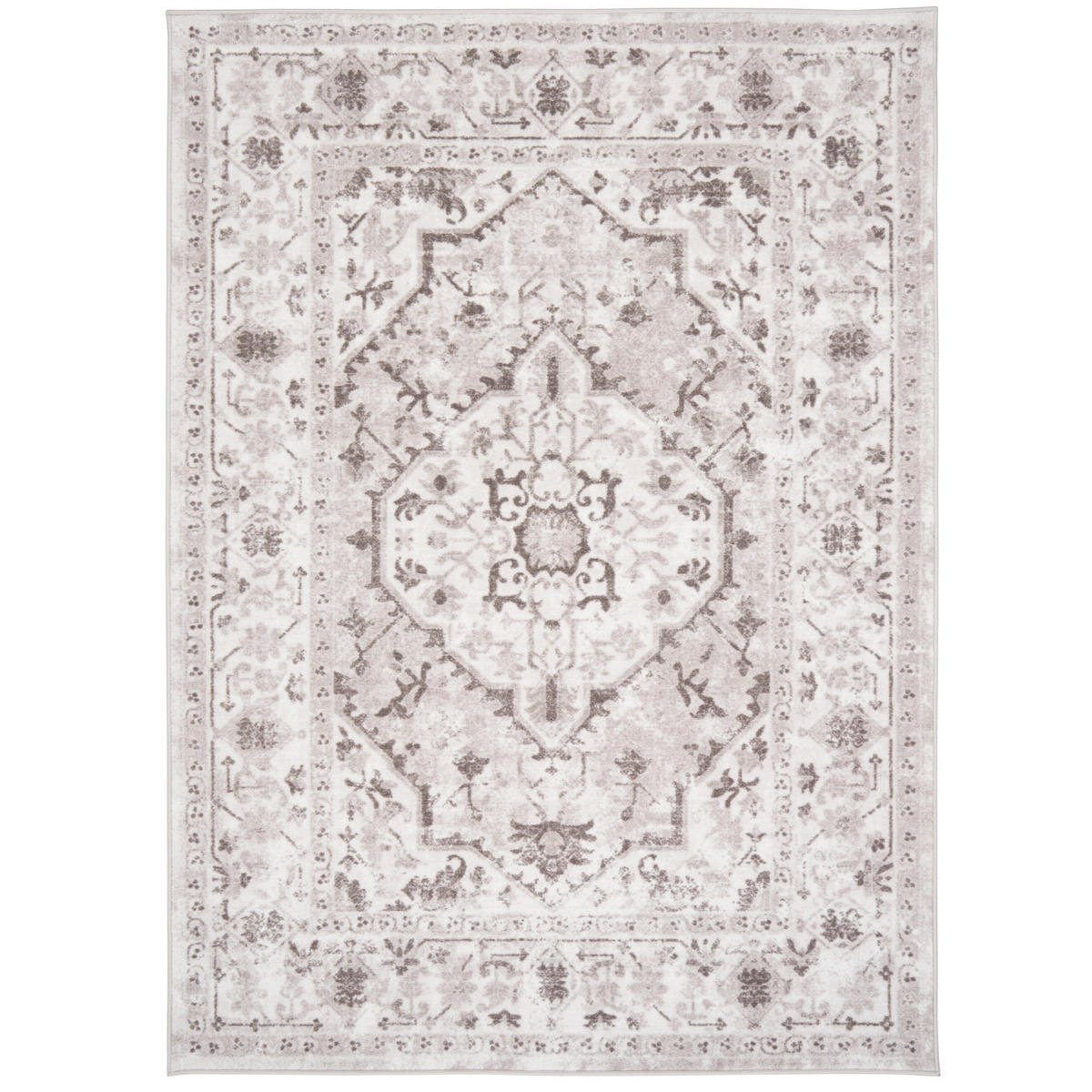 DESIGNER TEPPICH TAWIRA VINTAGE ORIENT BORDÜRE - Grau, Textil (140/200cm) - Pergamon