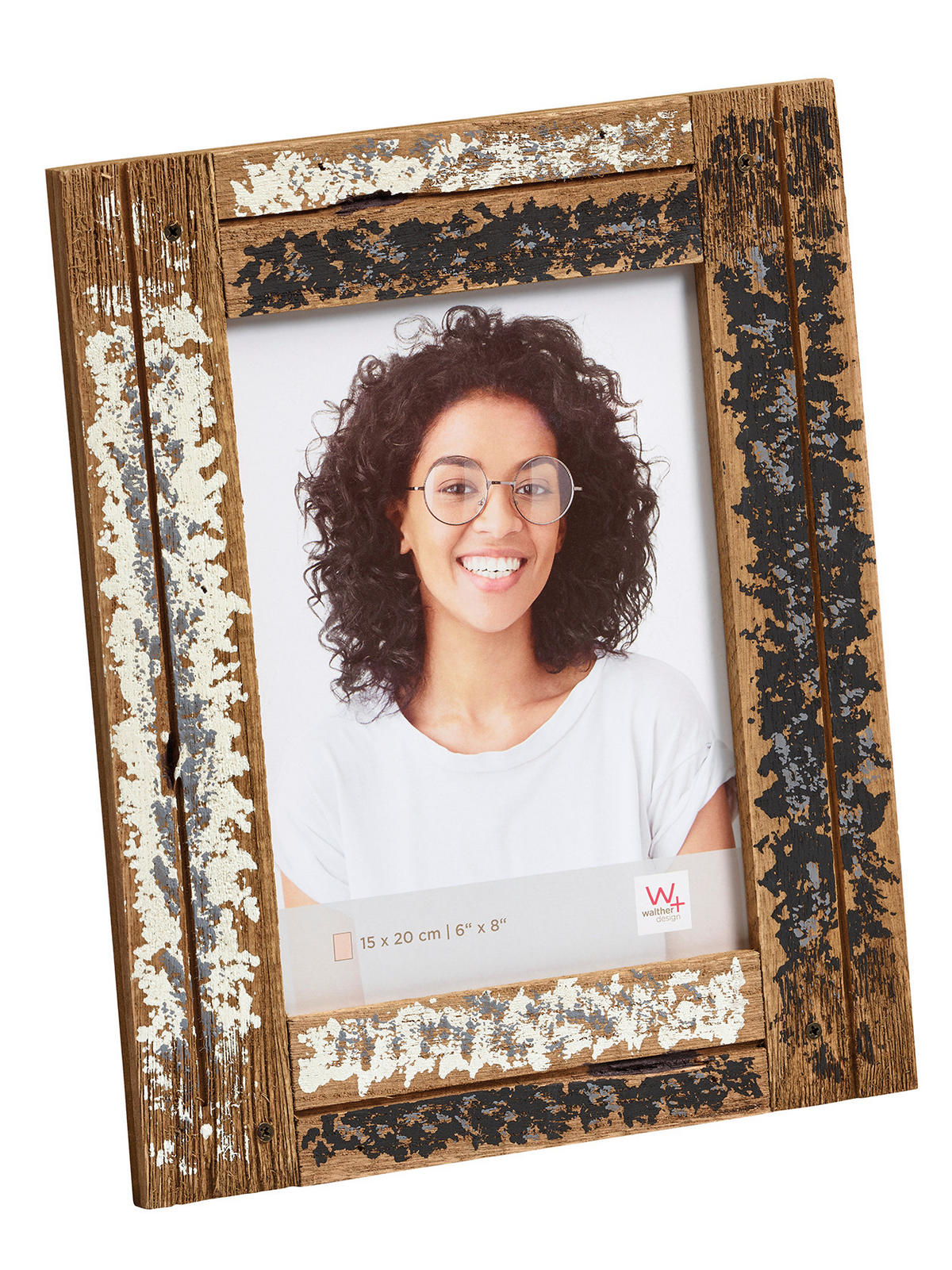 BILDERRAHMEN Dupla Portraitrahmen., 15x20 cm, creme/blau - Creme, Holzwerkstoff (22.5/27.5/1cm) - walther design