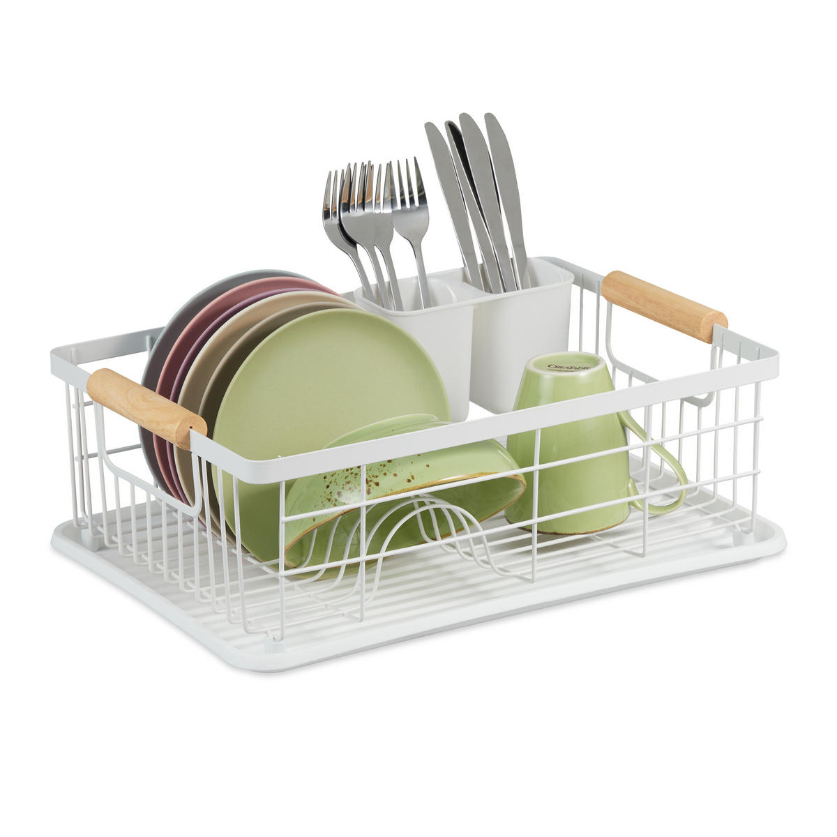 ABTROPFGESTELL - Weiß, Holz/Kunststoff (42/15.5/31cm) - Relaxdays