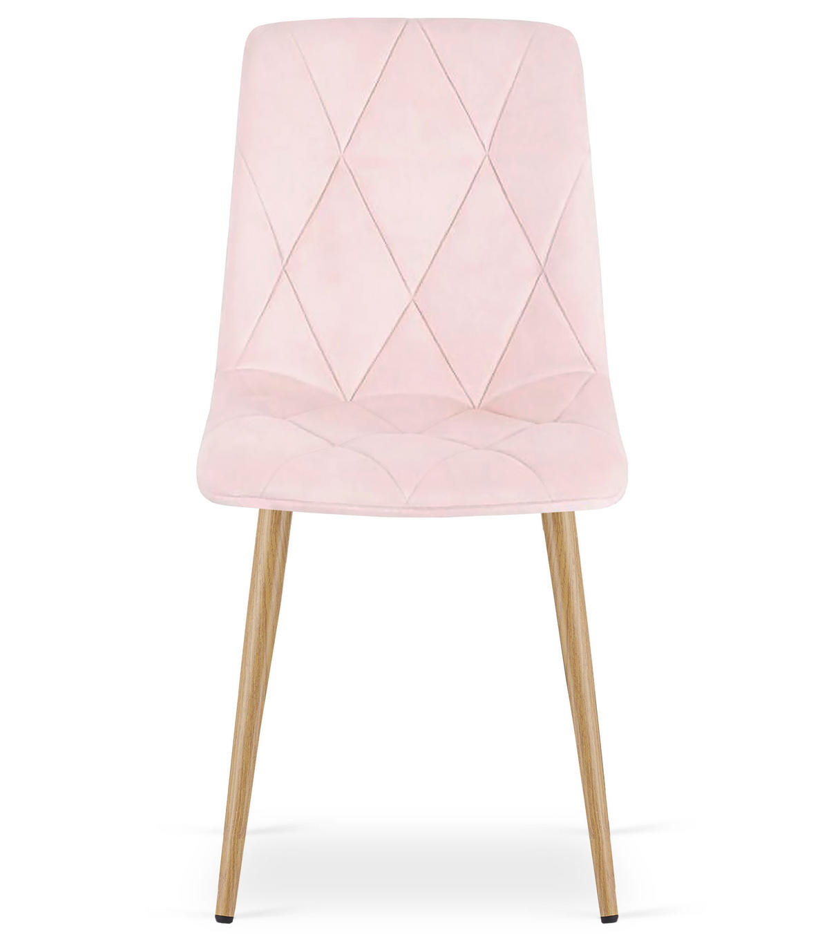 STUHL Hellrosa 45x54 cm LIBRA Samtbezug - Hellrosa, Holz (45/41/54cm)