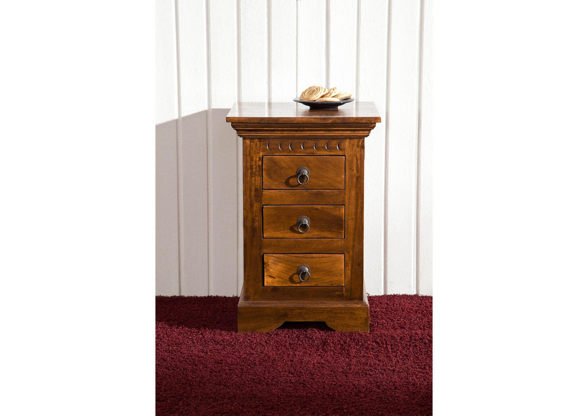 NACHTTISCH Akazie 40x38x59 honig lackiert OXFORD #0502 - Braun, Holz (40/59/38cm) - Massivmoebel24