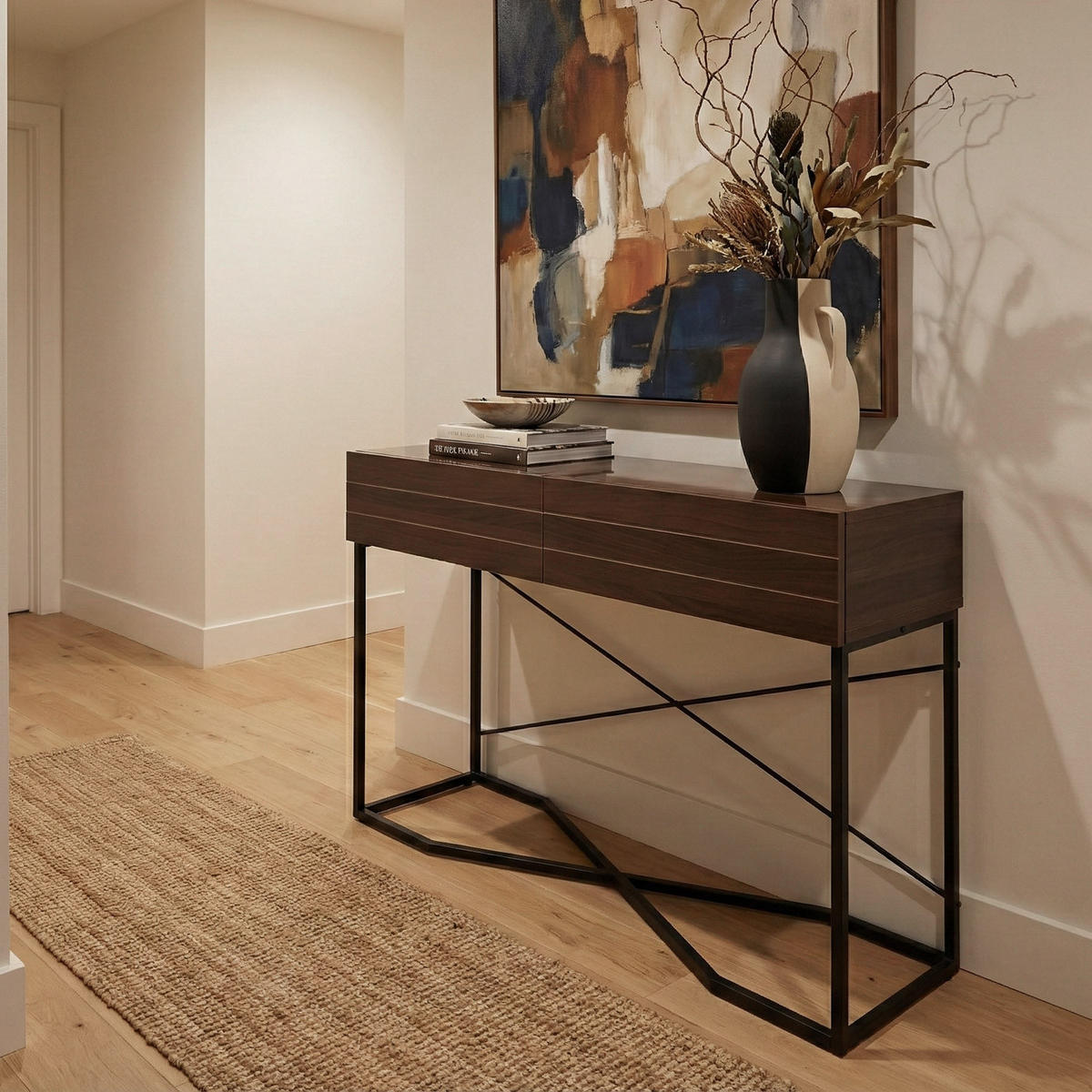 KONSOLENTISCH rechteck Dunkelbraun - Dunkelbraun, Holz (40/120/81cm) - MCW
