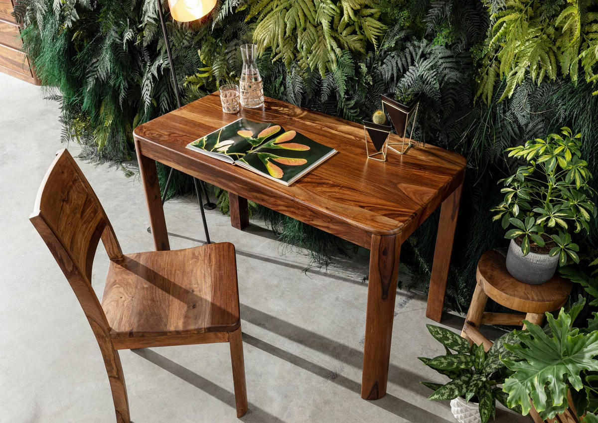 ESSTISCH Sheesham 120x60x76 walnuss gewachst TORONTO #256 - Walnussfarben, Holz (120/60/76cm) - Massivmoebel24
