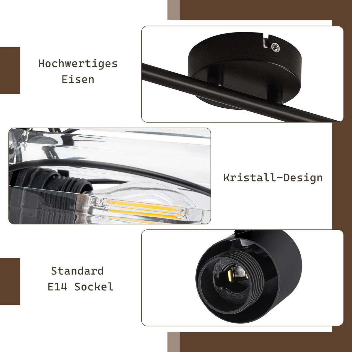 DECKENLEUCHTE Lehman 30/16/21cm - Schwarz, Metall (30/16/21cm) - Nettlife