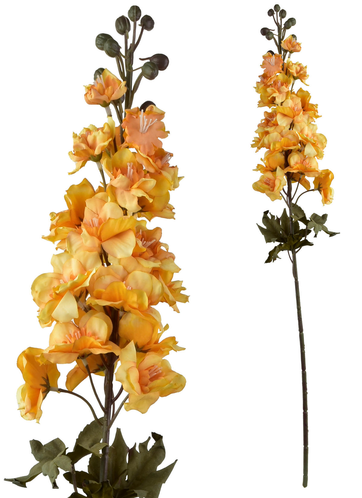 UMĚLÁ KVĚTINA VIRIDIS - pomerančová, plast (80cm) - Mondex