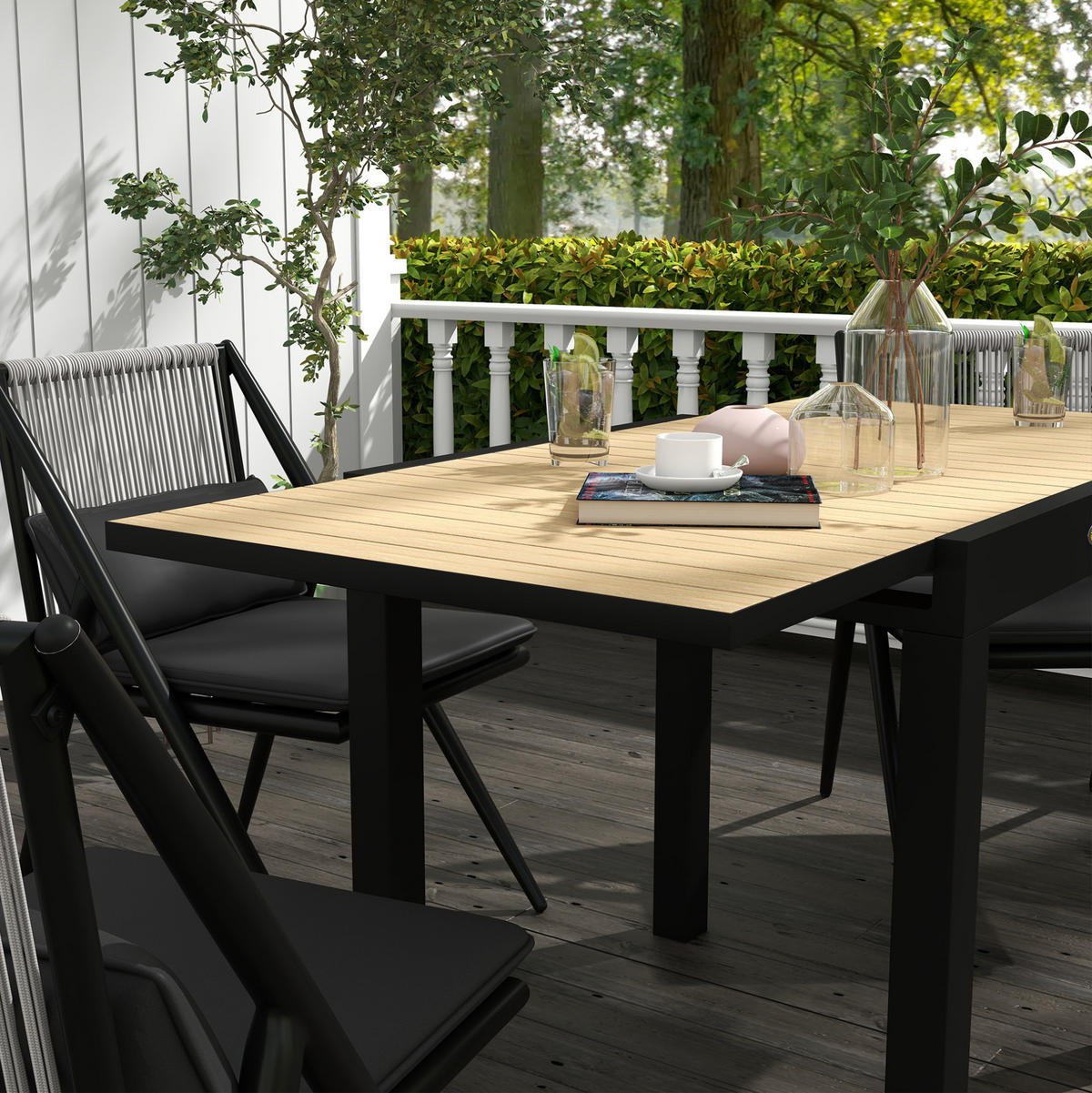 GARTENTISCH 162/80/75 cm gelb aus Aluminium ausziehbar - Gelb, Metall (162/80/75cm) - OKWISH