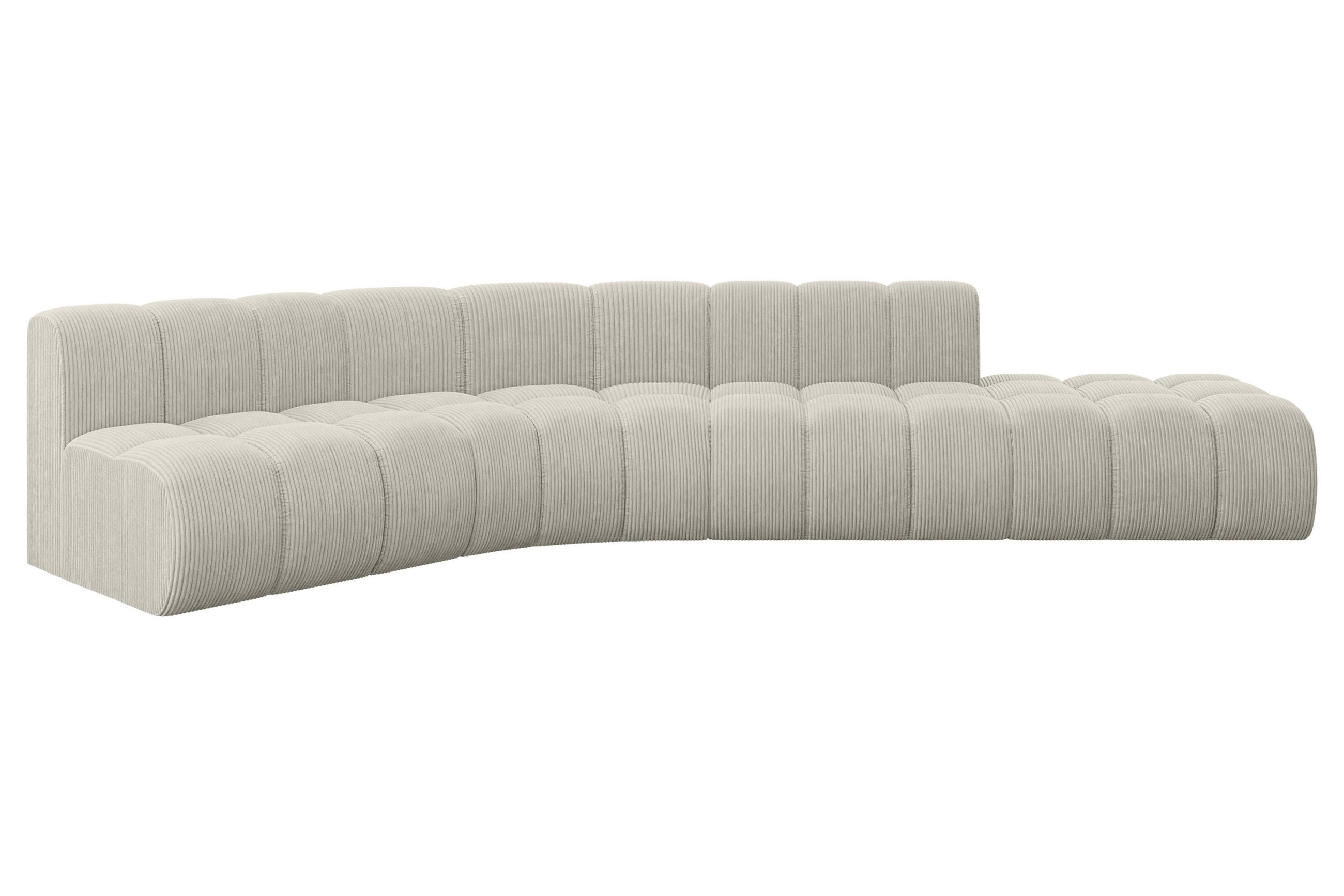 ECKSOFA modulares Sofa Brilo-L1 - 380x174x70 cm Creme - Hellgrau/Creme, Holzwerkstoff/Textil (380/174cm) - ALTDECOR