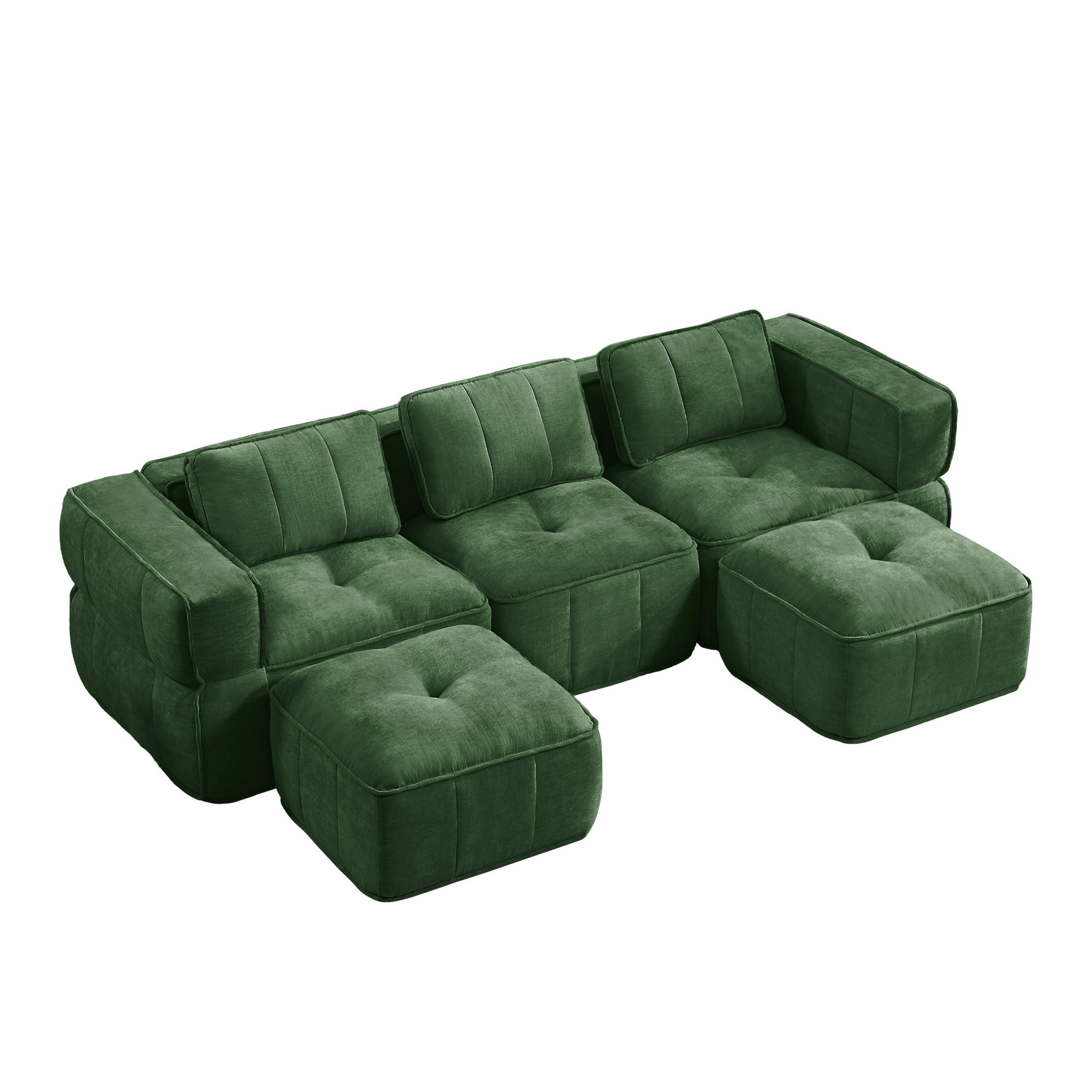 ComfortXL Wohnlandschaft Grün 162x67x271 cm