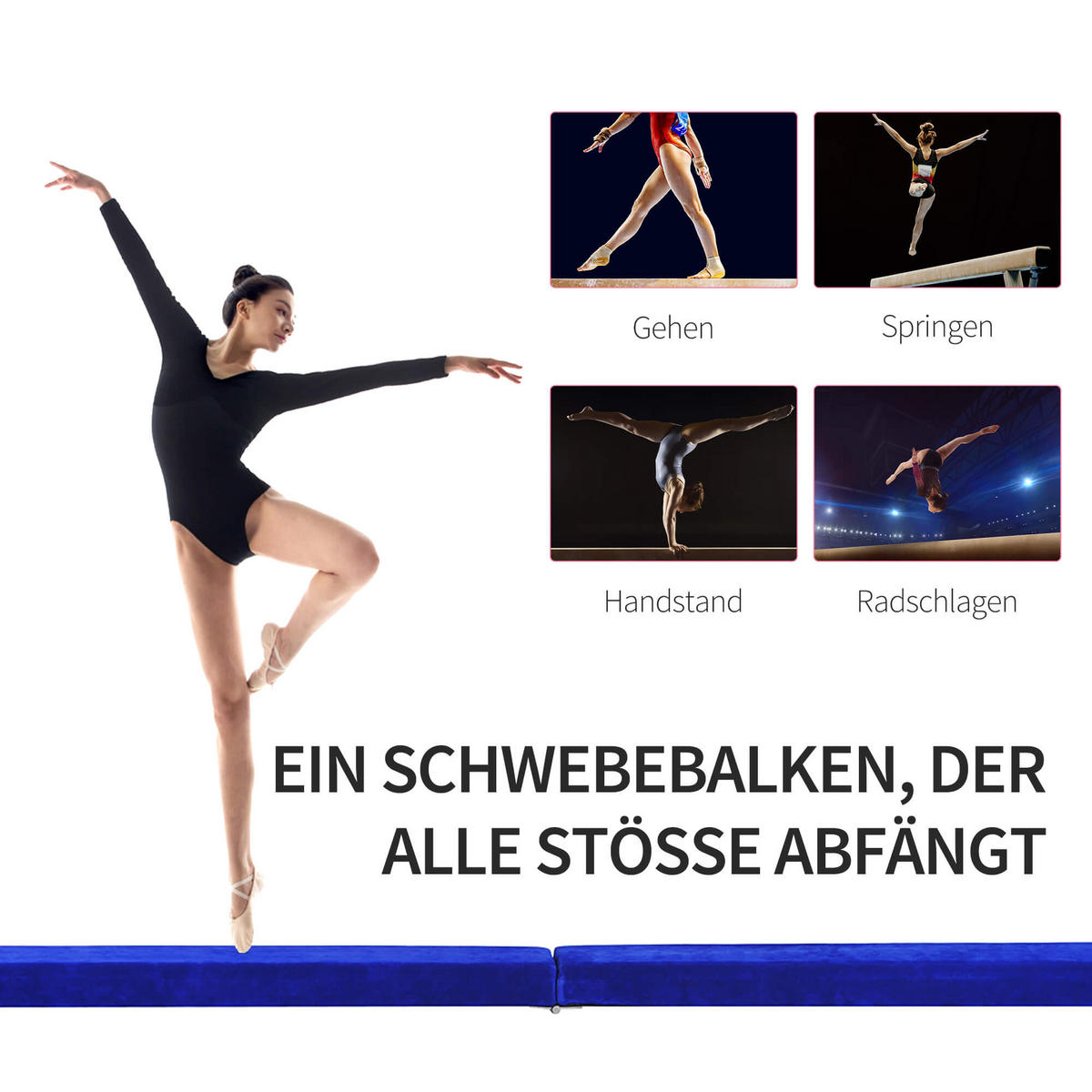 SCHWEBEBALKEN Blau - Blau, Kunststoff (210/10/6.5cm) - Jamb
