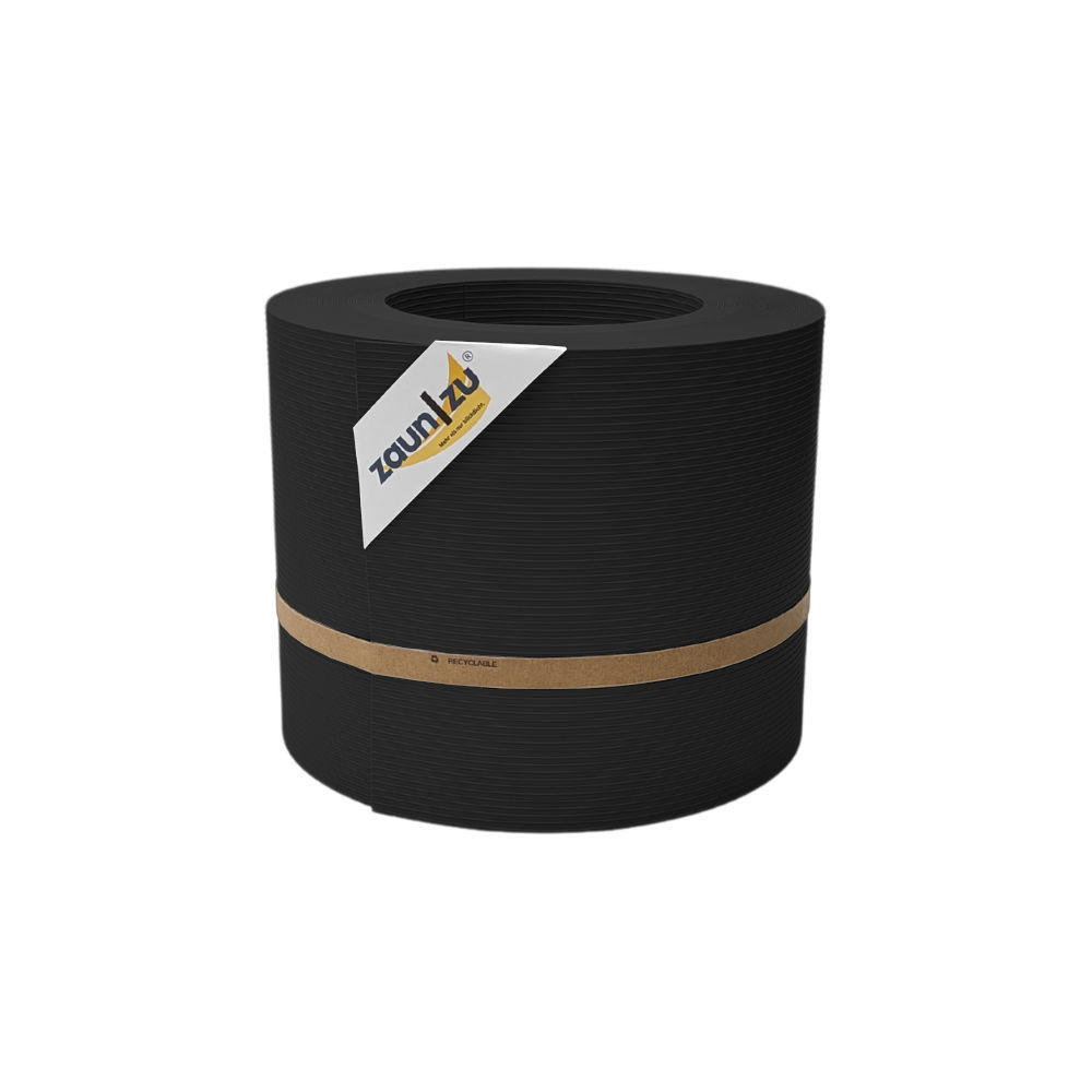 SICHTSCHUTZSTREIFEN Rille PP für Doppelstabmatten Zaun Schwarz 26m - Schwarz, Kunststoff (2600/19cm) - ZAUN|ZU