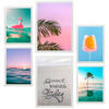 POSTER Set Mit 6 Sommer, Leuchtende Strandfarben A3 & A4 Weißer Rahmen - Weiß, Papier (29/3cm) - Nacnic