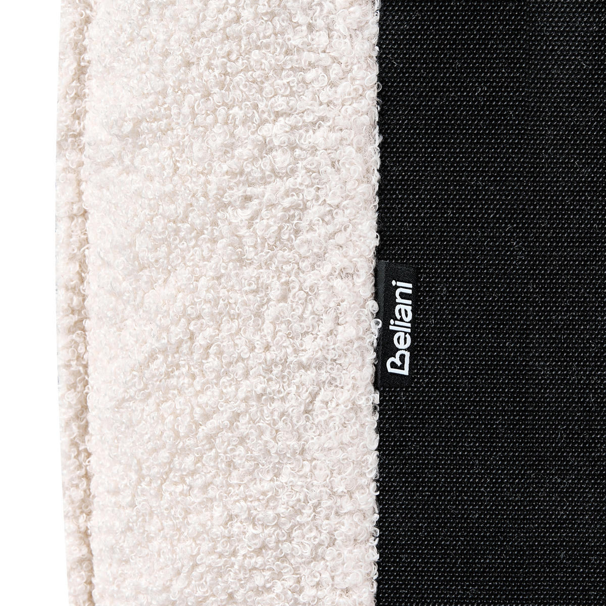 POSTEL s roštem 180/200 cm Bouclé Krémově bílá Lavaur - krémová, textil (180/200cm) - Beliani