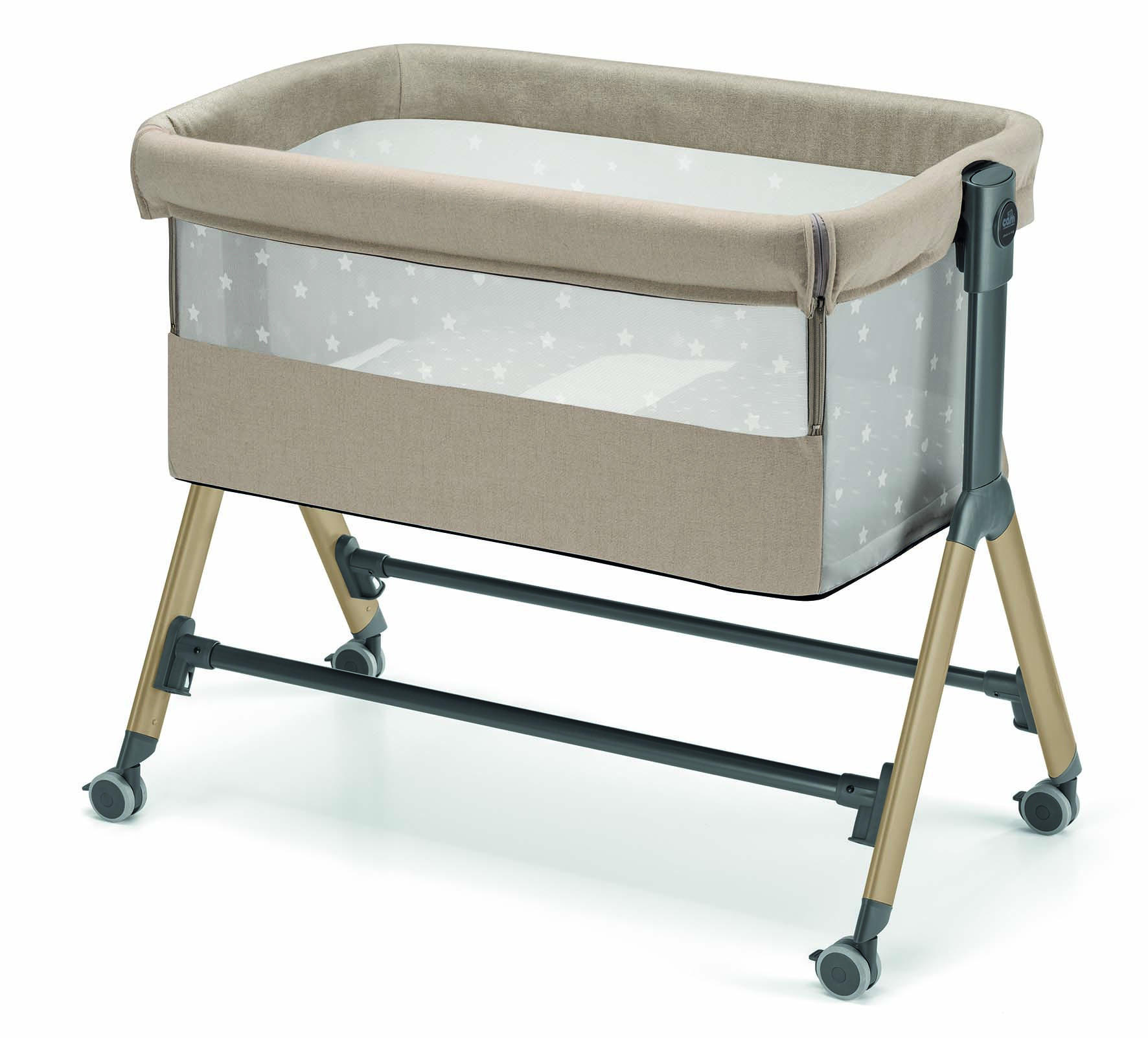 BEISTELLBETT Babybett für Babys Sempreconte | für 0-9 kg | 8 Höhen | Braun - Braun, Textil (60/17/110cm) - Cam il Mondo del Bambino S.p.A.