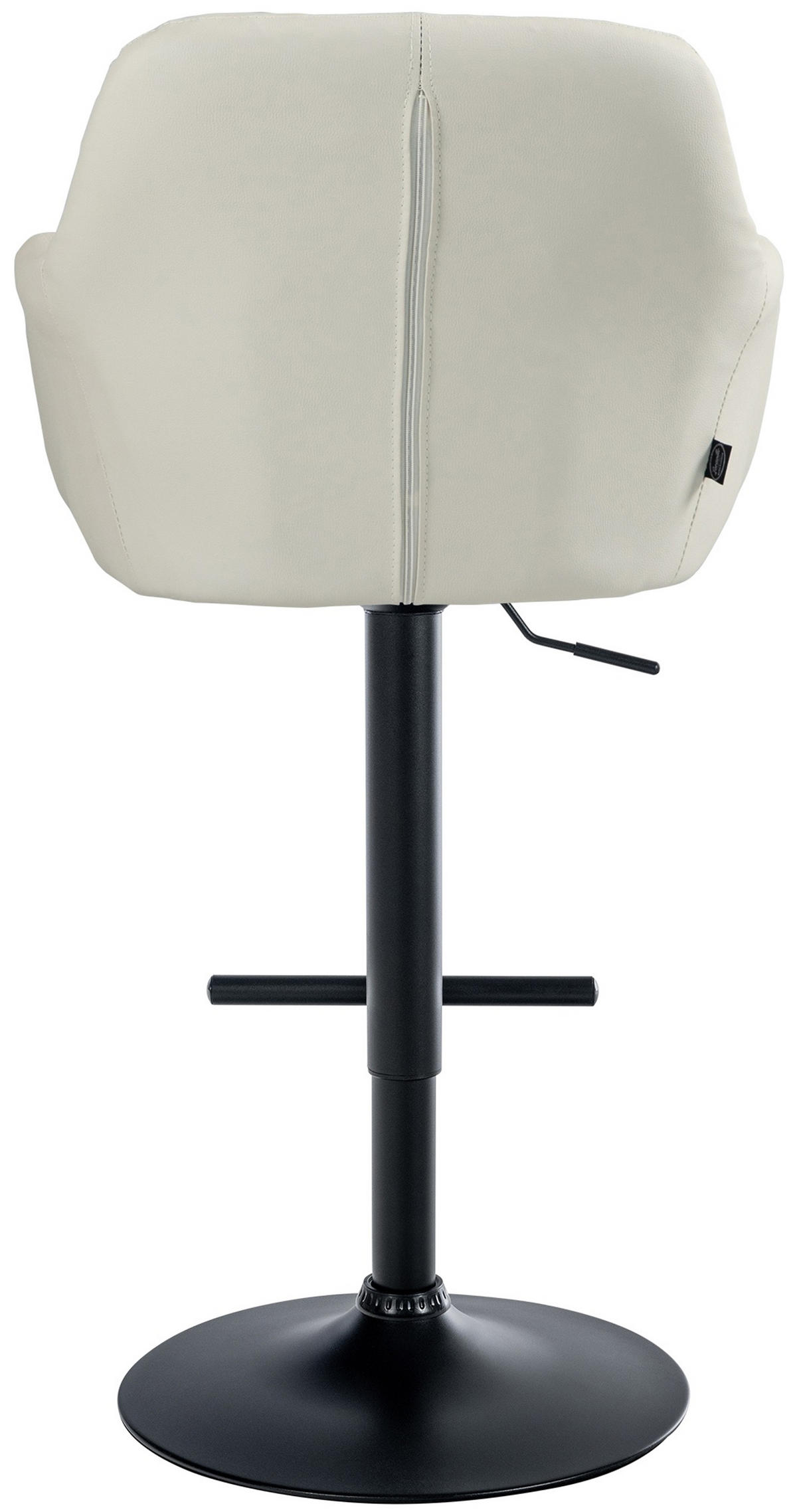 BARHOCKER Nardo Kunstleder schwarz creme - Schwarz/Naturfarben, Kunststoff/Metall (57/118/59cm) - TPFLiving