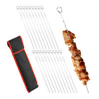 20XGRILLSPIESS - Multicolor, Textil/Metall (0.5cm) - Relaxdays