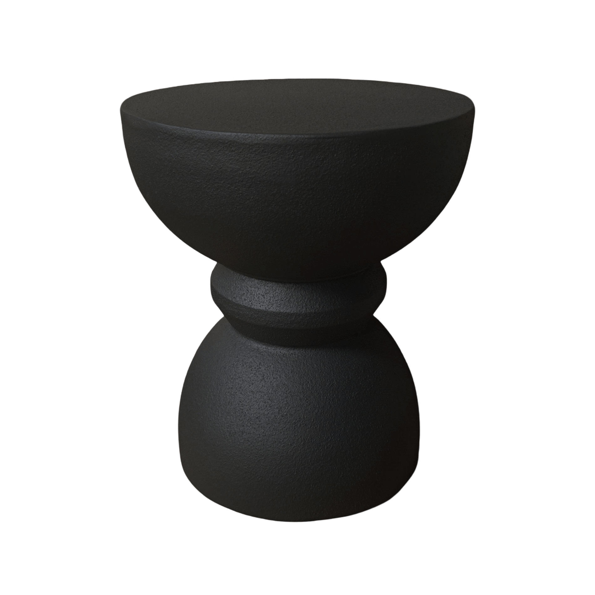 BEISTELLTISCH Schwarz 35/35/42,5 cm - Schwarz, Stein (36/36/42.5cm) - Mobili Rebecca