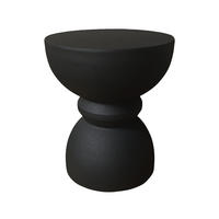 BEISTELLTISCH Schwarz 35/35/42,5 cm - Schwarz, Stein (36/36/42.5cm) - Mobili Rebecca