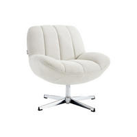 DREHSESSEL - Stoff strukturiert - Beige - VOLABO - Beige, Textil (75/79/71cm) - Vente-Unique