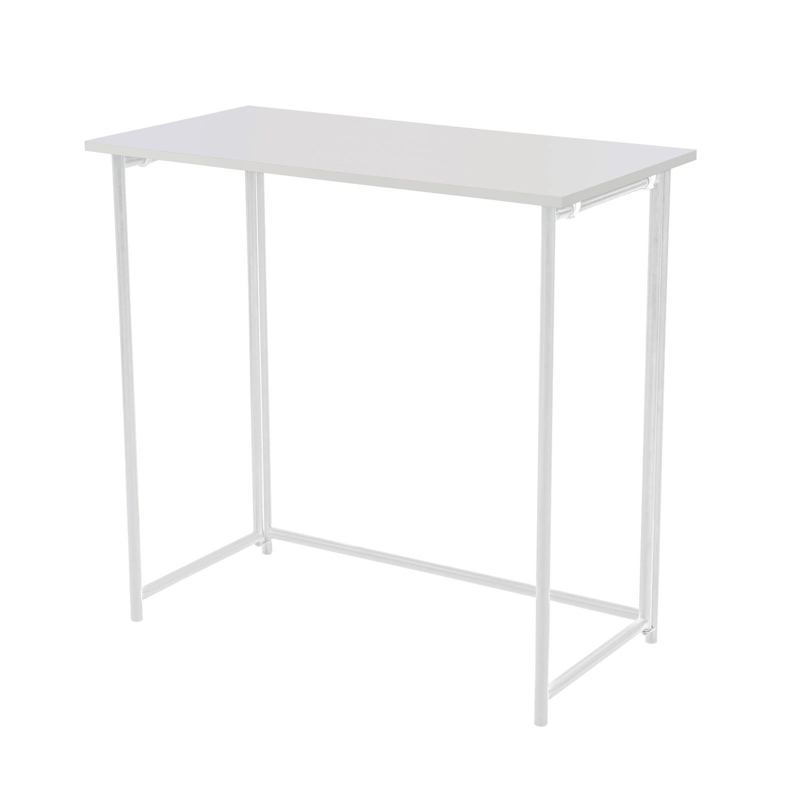 SCHREIBTISCH Klappbar Schmal Platzsparend Mehrzweck-Computertisch 80x40x76cm Weiß - Weiß, Holz (40/80/76cm) - SVITA