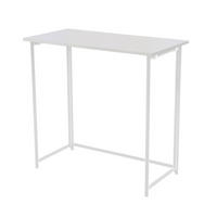 SCHREIBTISCH Klappbar Schmal Platzsparend Mehrzweck-Computertisch 80x40x76cm Weiß - Weiß, Holz (40/80/76cm) - SVITA