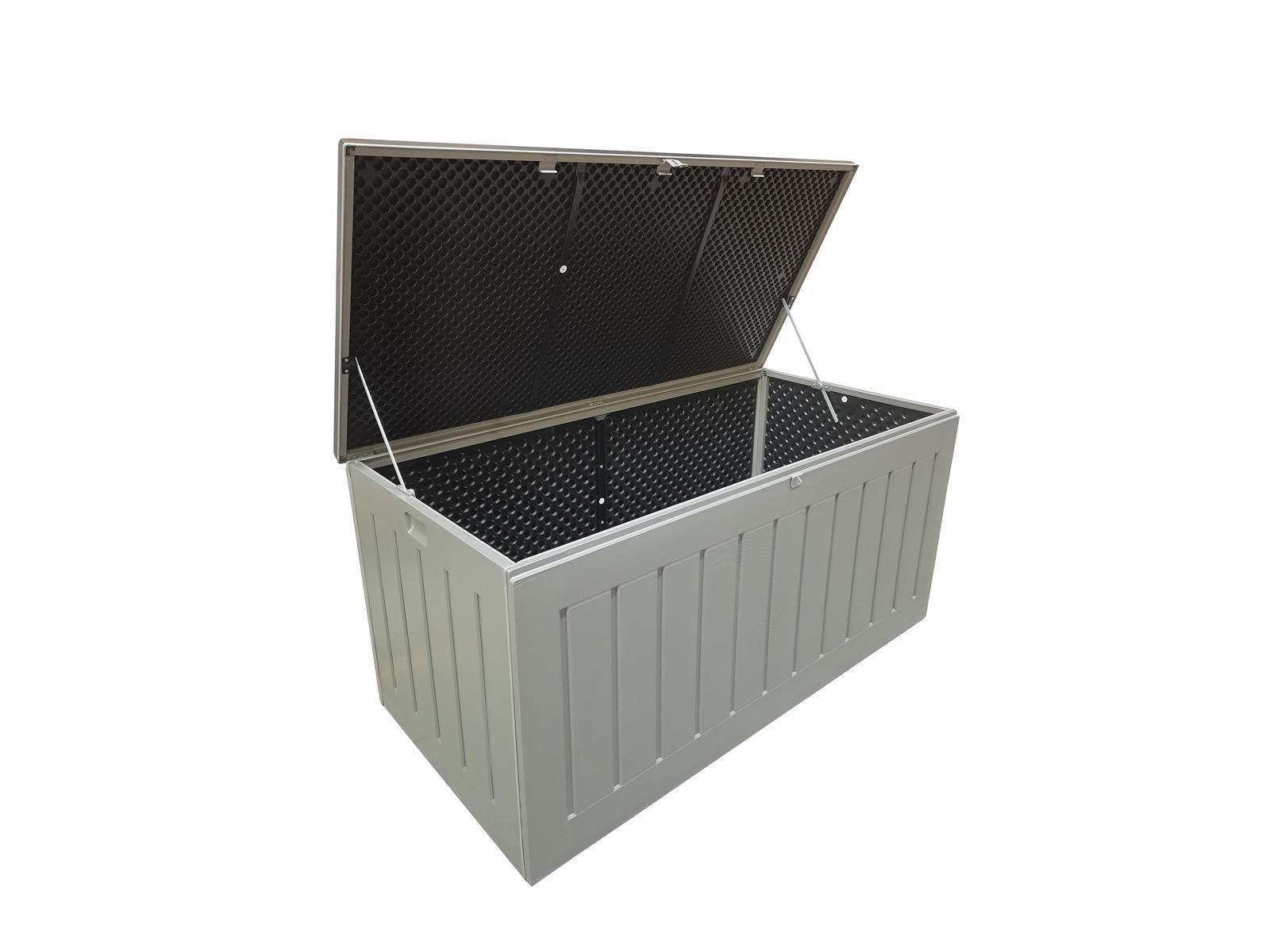 GARTENBOX Aik 830 Liter - Kissenbox, Auflagenbox, Aufbewahrungsbox - Grau, Kunststoff (80/14/170cm) - bellavista - Home & Garden