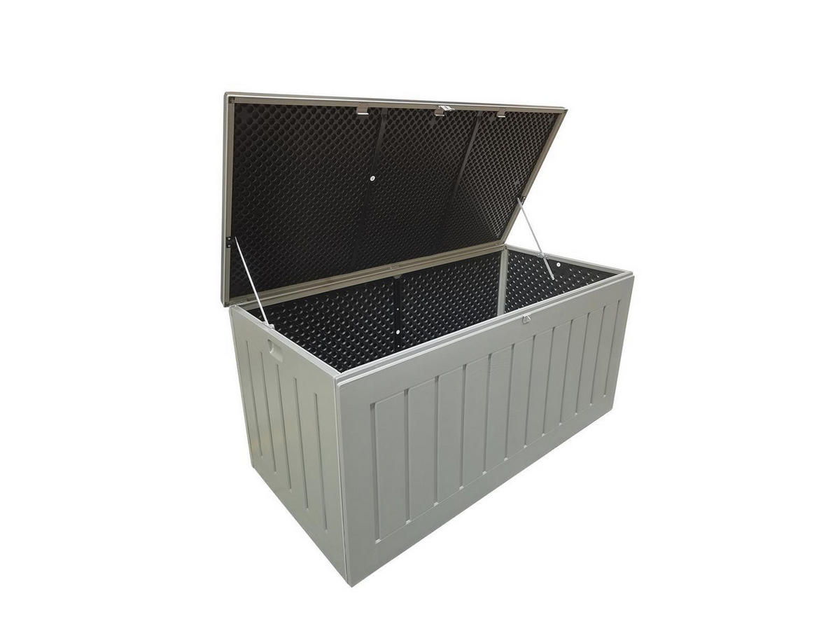 GARTENBOX Aik 830 Liter - Kissenbox, Auflagenbox, Aufbewahrungsbox - Grau, Kunststoff (80/14/170cm) - bellavista - Home & Garden