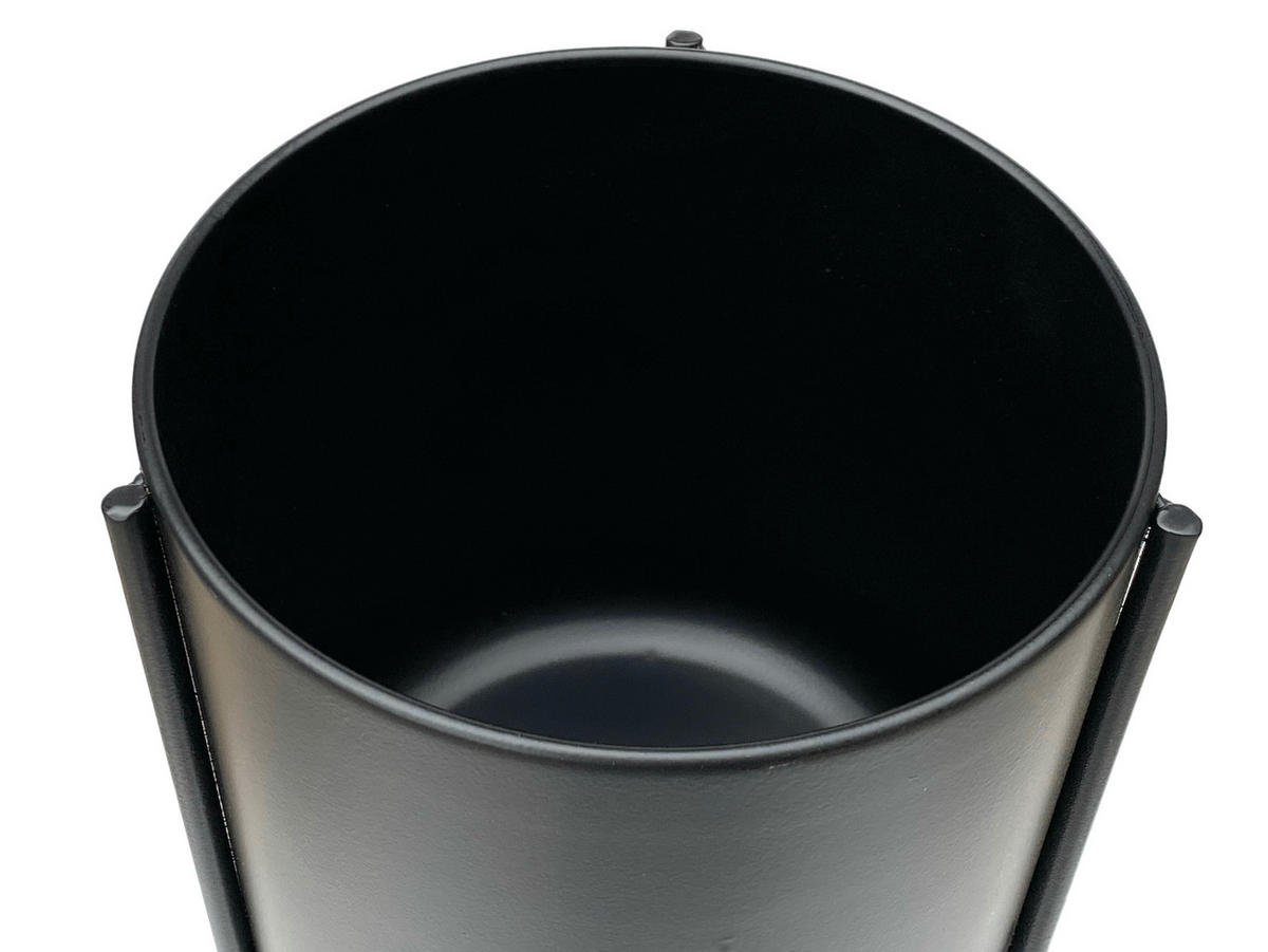 BLUMENSTÄNDER mit Topf Metall Schwarz 80 cm 96022 - Schwarz, Metall (25/77.5/25cm) - DanDiBo