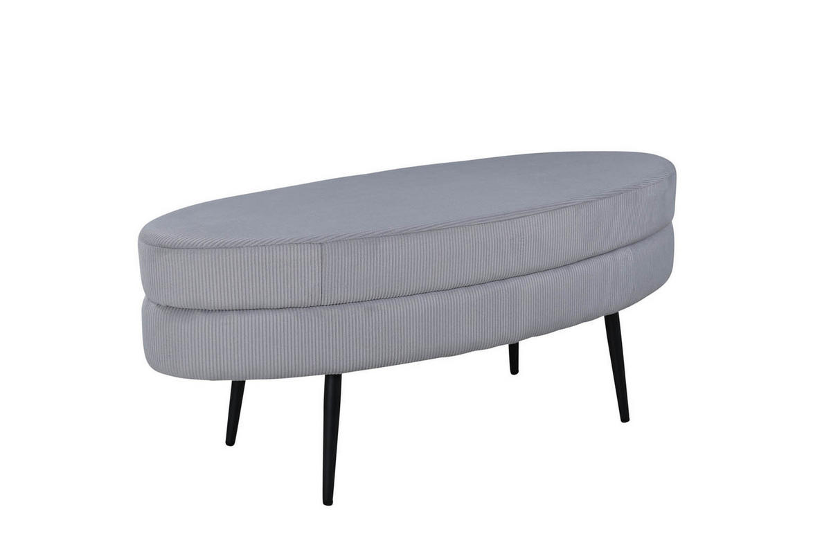 HOCKER schwarz grau - Grau, Holzwerkstoff (100/41/40cm) - ebuy24