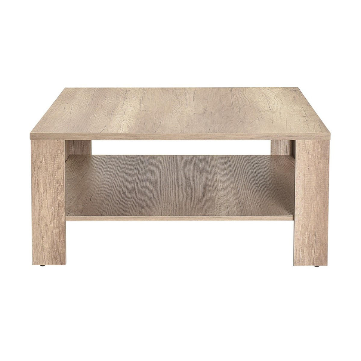COUCHTISCH mit Ablagefach - lena 90/90/42 cm - Walnussfarben, Holzwerkstoff (90/90/42cm) - Calicosy