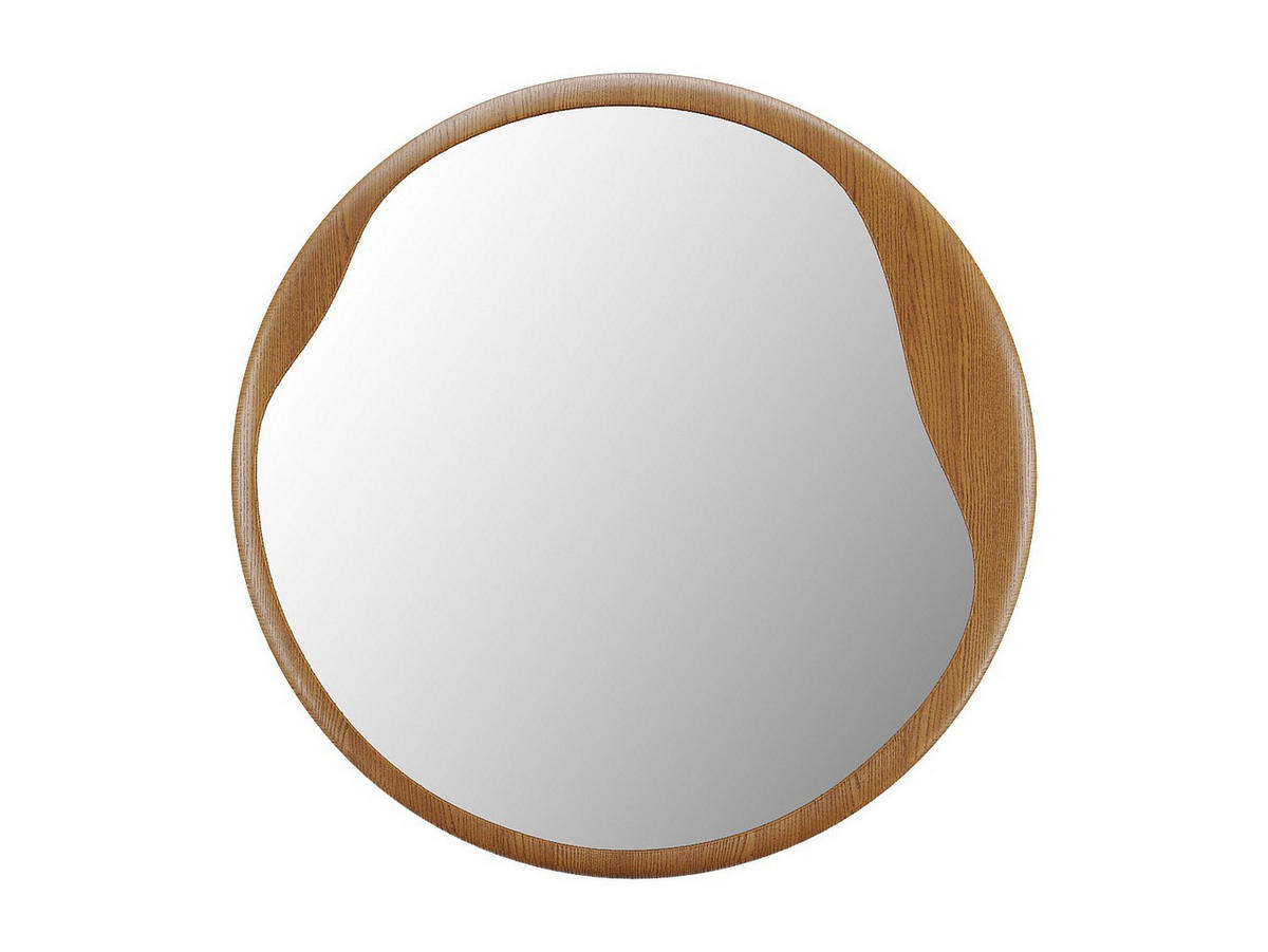 SPIEGEL rund - Kautschukholz - 60 cm - Holzfarben - FUJIAN - Naturfarben, Holz (60/60/2cm) - Vente-Unique