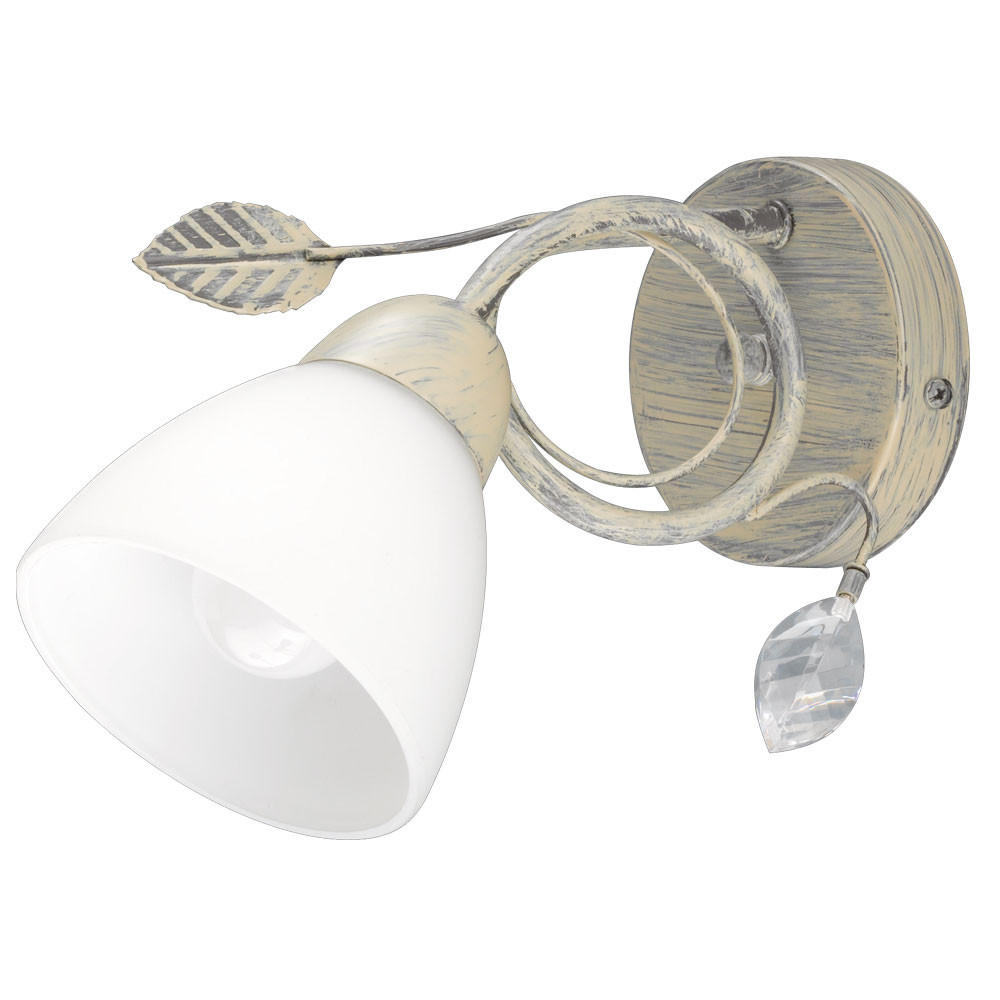 WANDLEUCHTE TRADITIO Silber - Silberfarben, Glas (13/21.5/29cm)