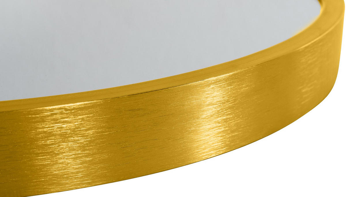 WANDSPIEGEL Gdansk Metall Gold glanz Runder Spiegel - Goldfarben, Metall (60/60/3cm) - DELUKE