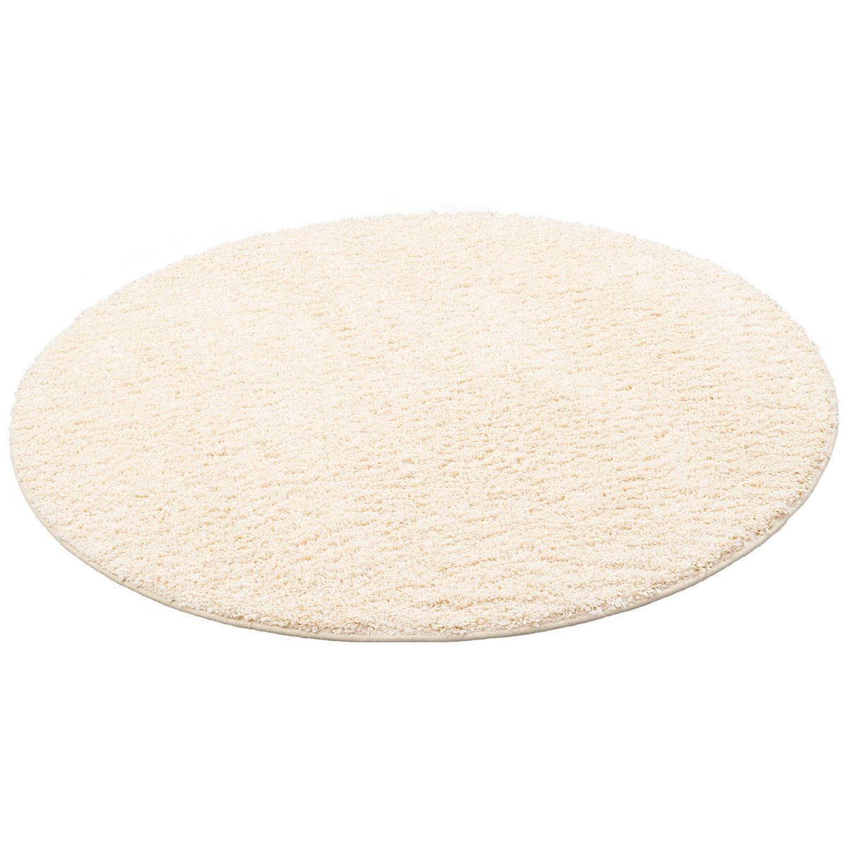 LUXUS HOCHFLOR LANGFLOR TEPPICH MILANO RUND - Creme, Textil (160/160cm) - Snapstyle