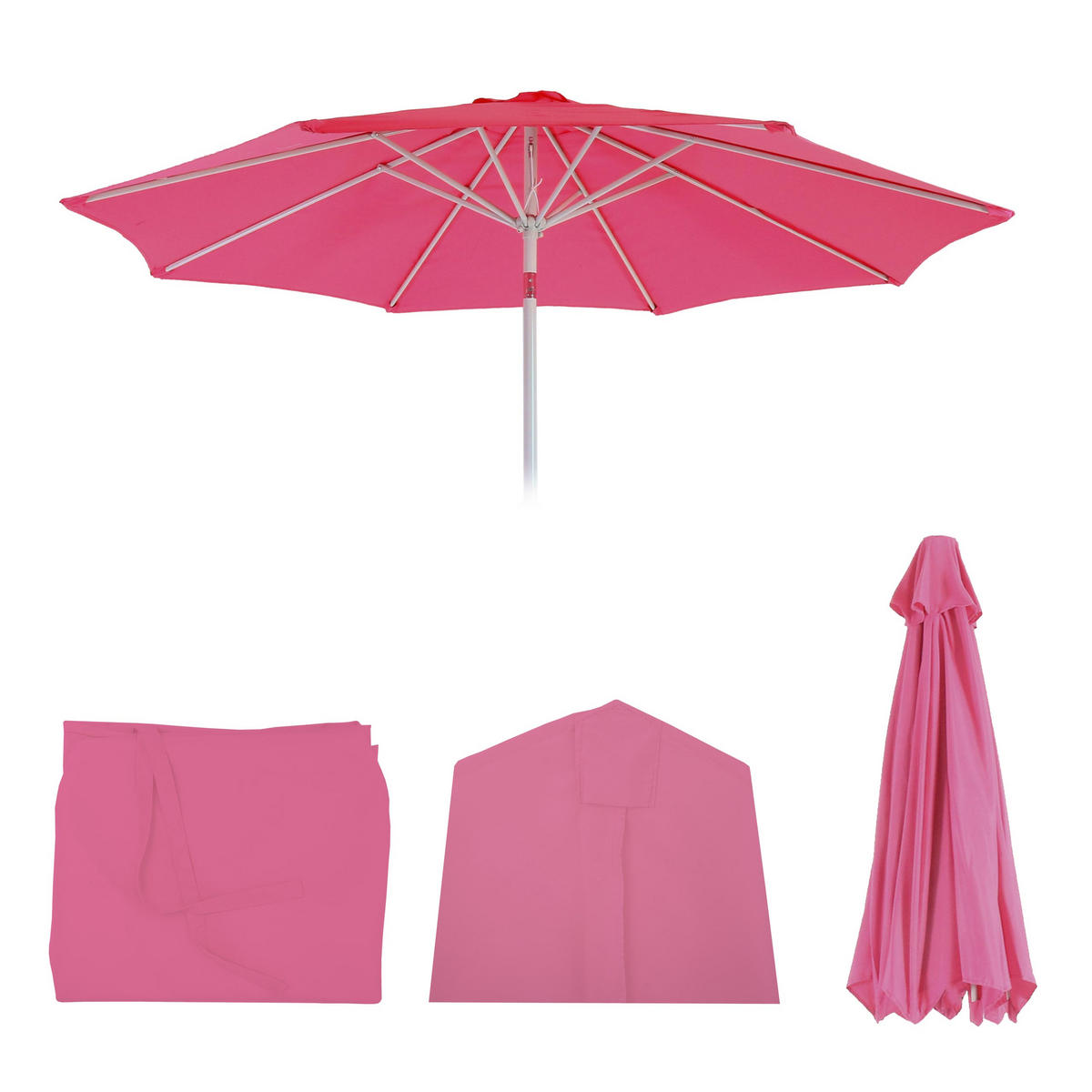 ERSATZ-BEZUG FÜR SONNENSCHIRM I Altrosa - Altrosa, Textil (270/270cm) - MCW